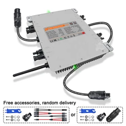 2000W Deye Grid Tie Microinverter DC20V -60V to AC 80-265V With Smart WiFi Function Grid On Converter for 4PV Panels