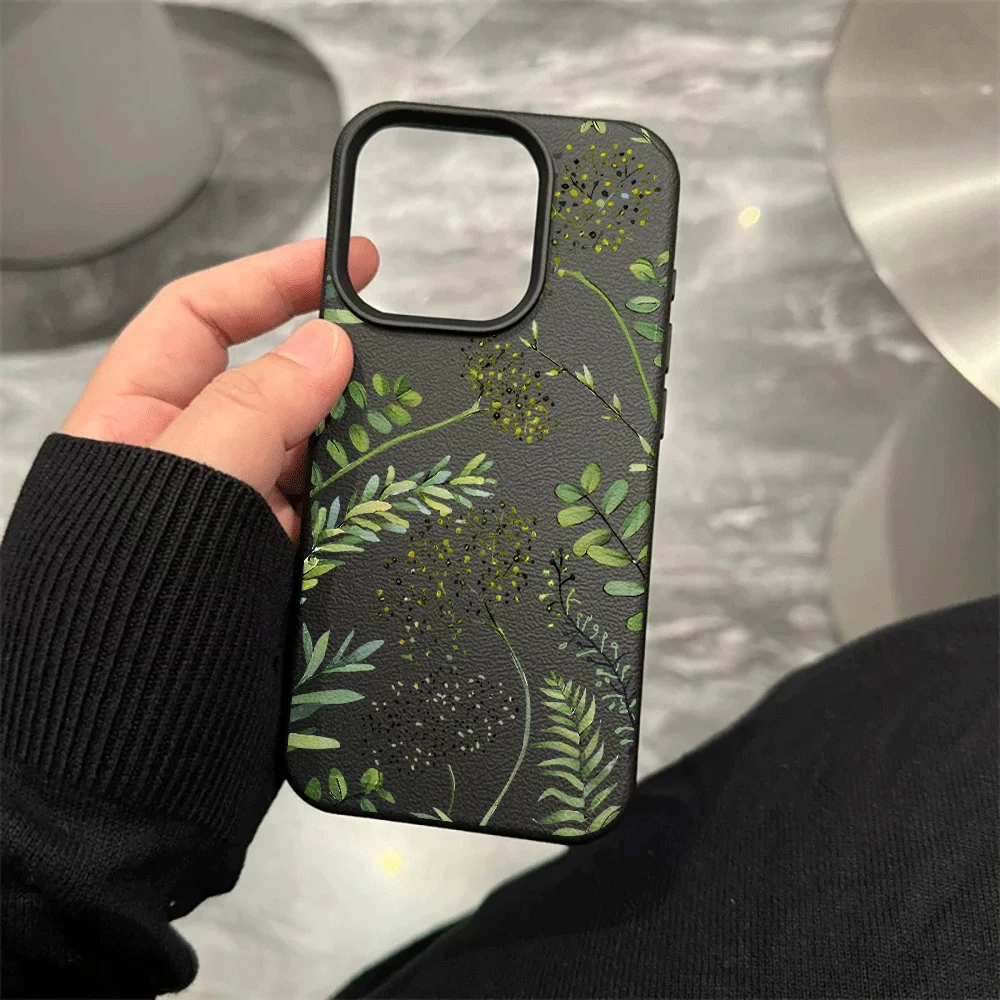 Fernblätter-Handyhülle für iPhone 17 16 15 14 13 12 11 Pro Max 16 15 14 Plus 17 16 15 14 13 12 11 Pro 17Air Silikon-Matt-Cover – Detail 8