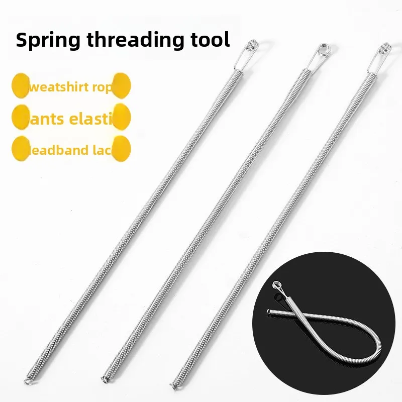 Bendable Spring Drawstring Threader Clip Pants Hoodies Elastic Band Lace Cord Flexible Drawstring Thread DIY Sewing Accessories image 4