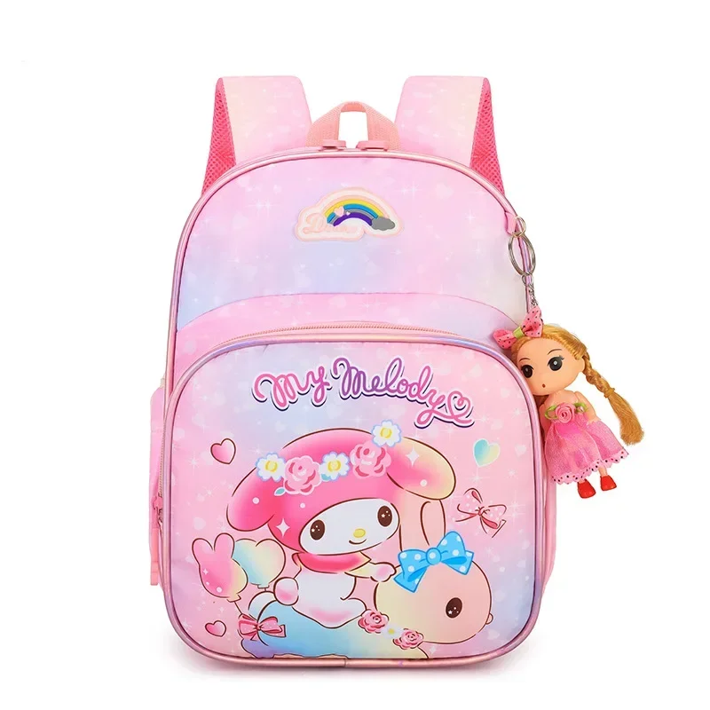 Sanrio Hallo Kitty Kinder Rucksack Kuromi Jungen Schult asche Cartoon Mädchen Umhängetasche Kindergarten Handtasche