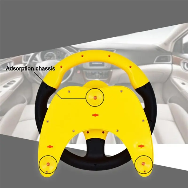 ABXE-Educational Steering Wheel Toy For Kids Cute Children With Light Simulation Driving Sound Funny Fun Baby Electronic Travel