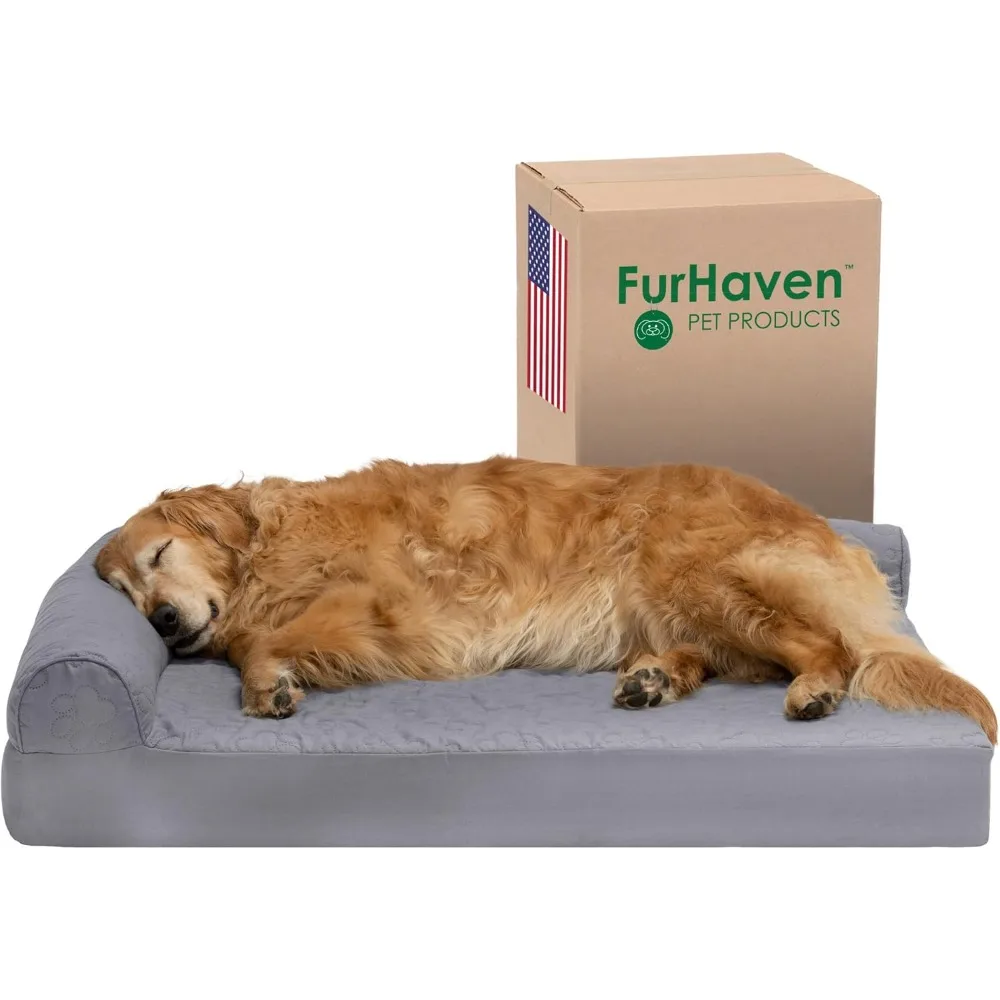 Large Dog Cooling Gel Bed with Removable Bolster and Washable Cover, Suitable for Dogs up to 95 lbs