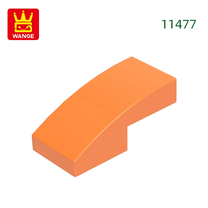 Wange 310 stks/partij 11477 Helling Gebogen 2x1x2/3 Blok Moc Kleur Accessoires Compatibel met Baksteen DIY kinderen Speelgoed Montage Onderdelen