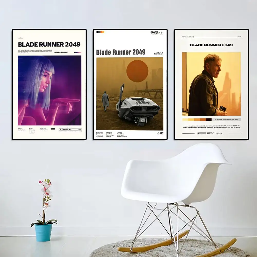 Cyberpunk Sci-Fi Movie B-Blade Runner 2049 Poster Aesthetic Wall Art Canvas Trendy Bedroom Room Home Cafe  Decor