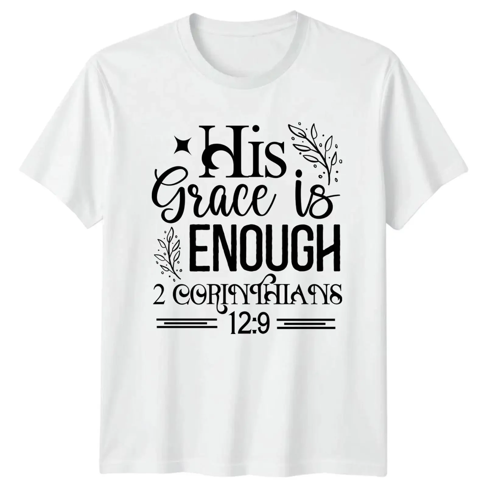 Seine Gnade ist genug T Shirt Bibelvers Glaube christlich Geschenk für Ihn vintage Washed graphic Stylish Versatile Soft