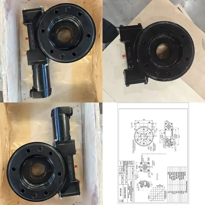 for Moteur Rotation Slew Drive SE5 12vdc Swing Drive With Hydraulic Motor Actuator for Solar Tracker Slewing Drive