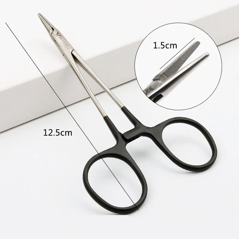 Stainless steel needle-holding pliers Gold shank insert needle-holding pliers Needle-pattern needle-holding pliers cosmetic tool