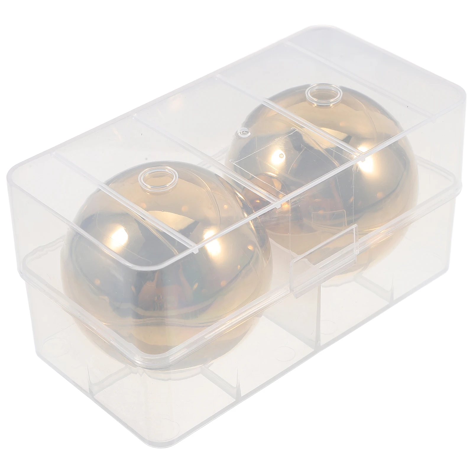 

2pcs 1Inch Golden Stainless Steel Ice Balls Reusable Whiskey Stones Chilling Beverage Accessories NonMelting Cooling Gifts