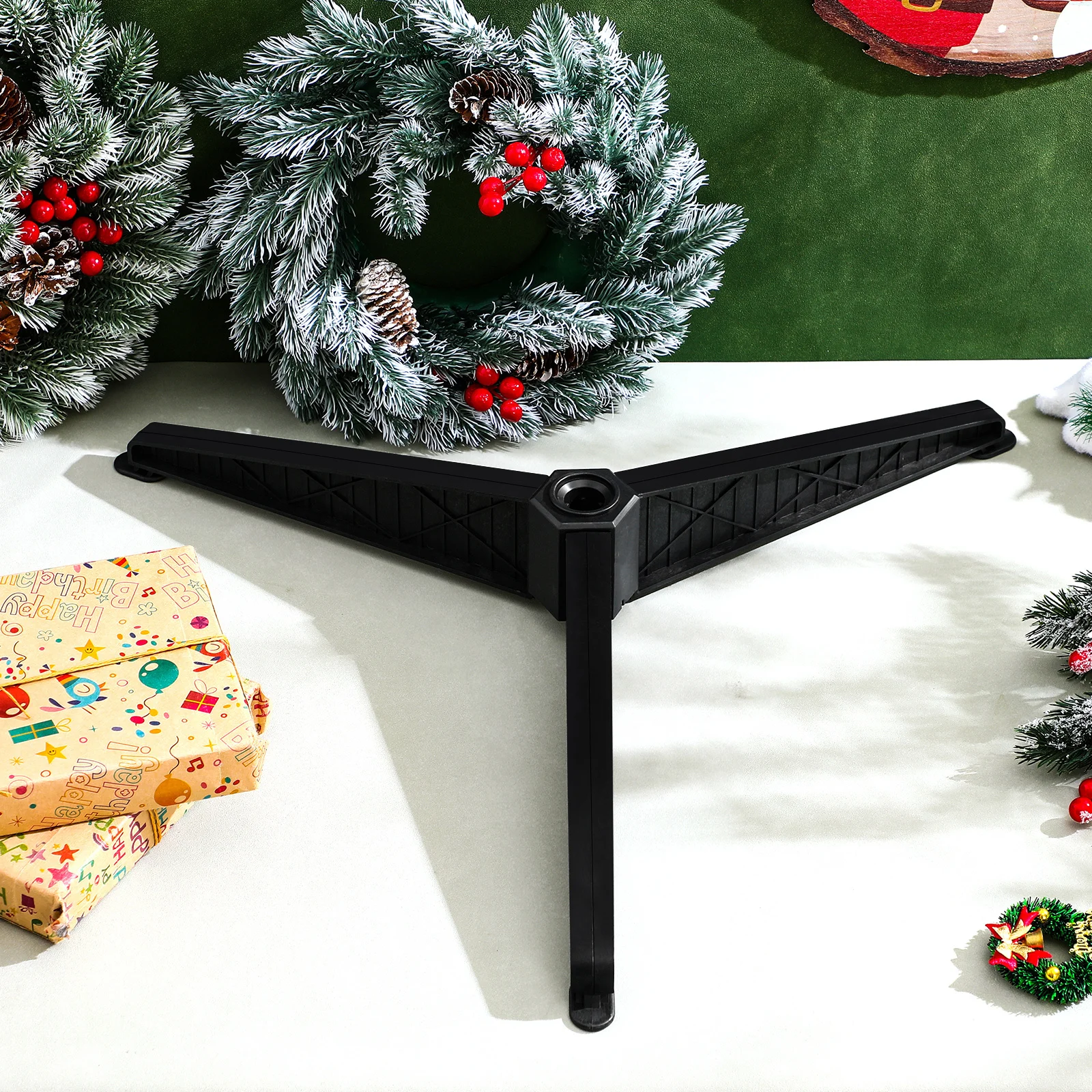 

1pc Christmas Bracket Plastic Xmas Tree Support Stand Home Holiday Decoration Stable Base For Artificial Tree