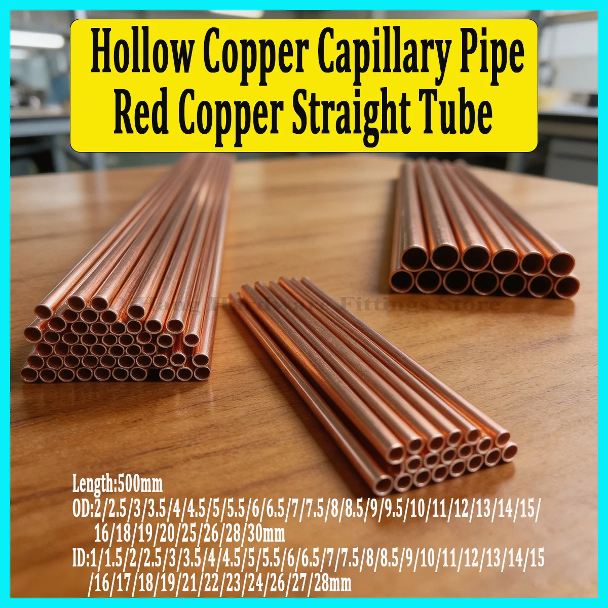 

Медная трубка прямая красная, внешний диаметр 3-30 мм, внутренний диаметр 1-28 мм, полая медная капиллярная трубка для металлообработки и индивидуальной обработки