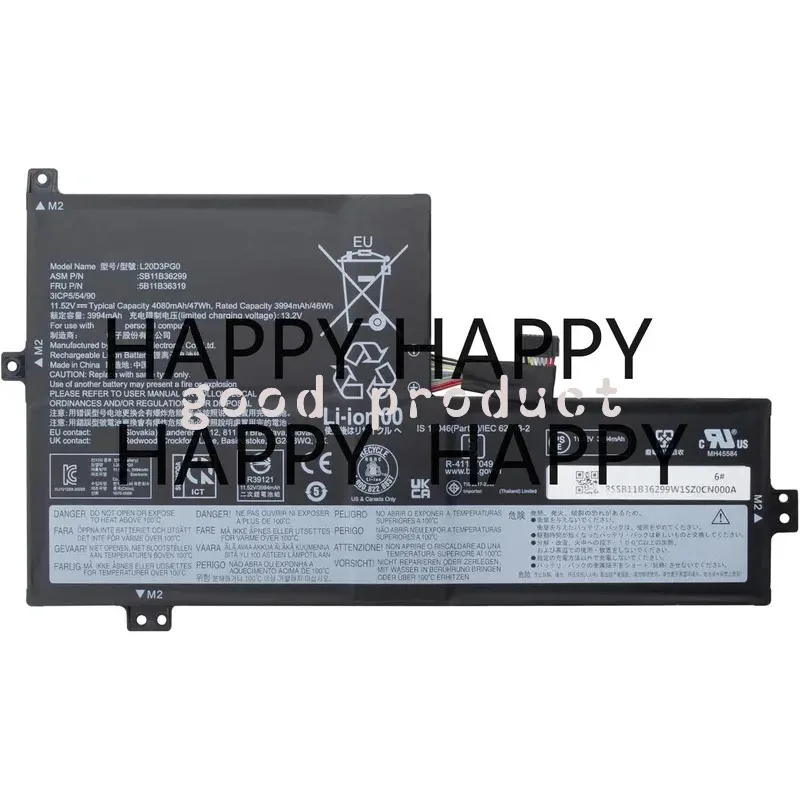 

High Quality L20M3PG0 L20C3PG0 Battery For Lenovo 500E Chromebook GEN 3 FLEX 3 Chromebook-11IJL6 CHROME 11M836 L20D3PG0 MN