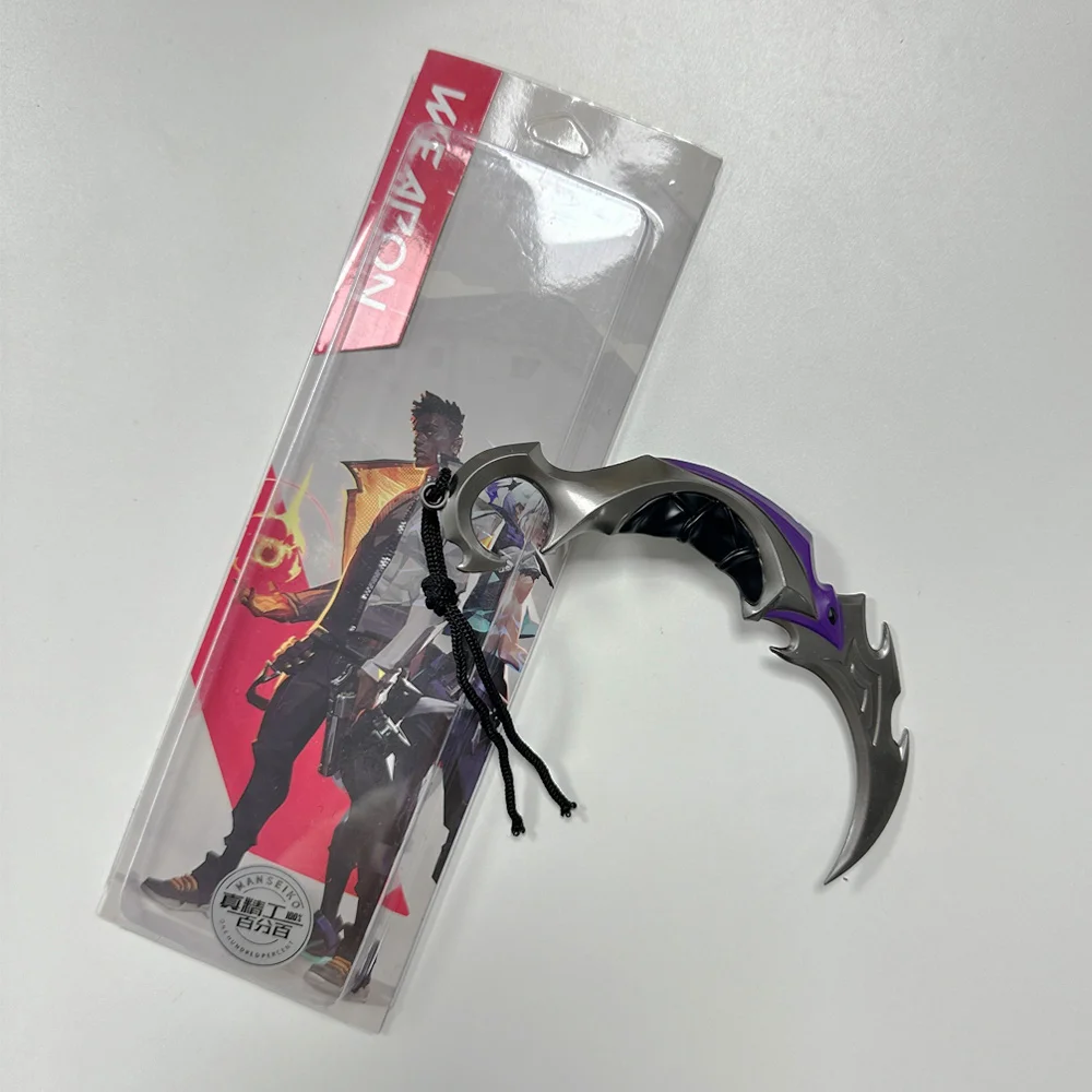 15CM Valorant Karambit EP5 Metal Model Claw Knife 1:1 Replic Game Melee Weapon Real Steel Katana Desk Craft Ornaments Toys Boys