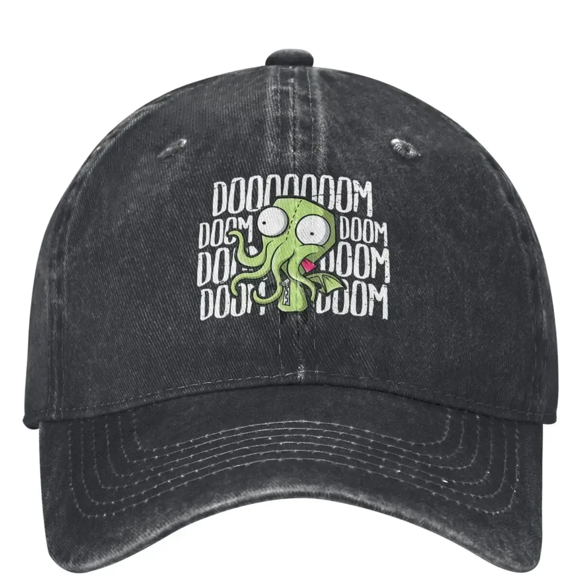 Invaders Zims Washed Baseball Cap GIRthulhu Street Style Hip Hop Hats Summer Men Women Outdoor Gym Sun-Proof Baseball Caps