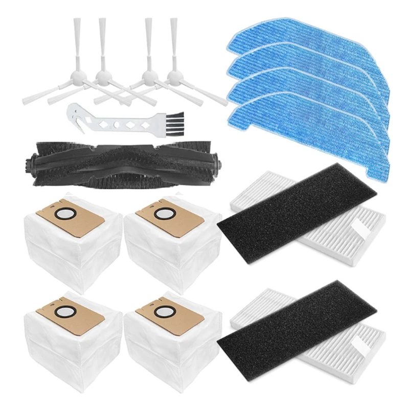 16Pcs For Neabot Q11 Robot Vacuum Cleaner Accessories Main Side Brush Mop Cloth HEPA Filter Dust Bag Replacement Parts