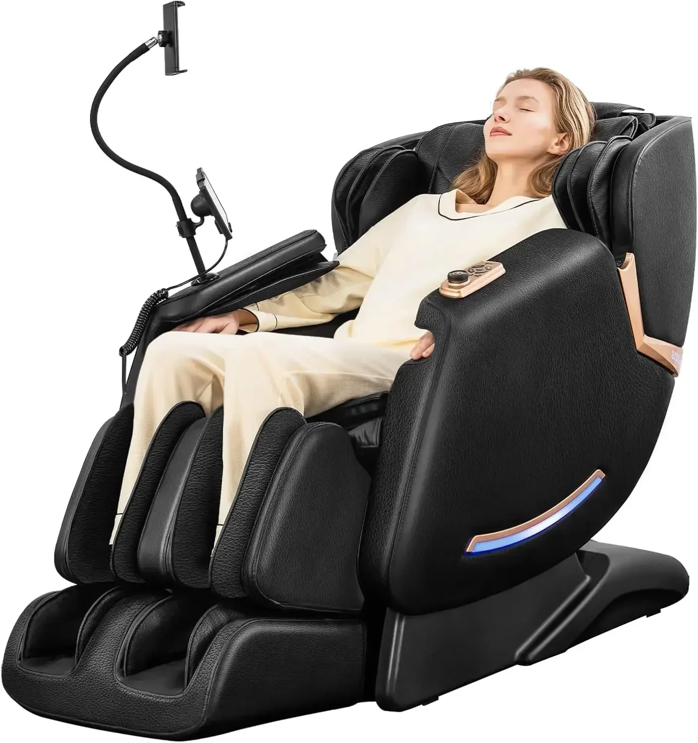 Sl Track Shiatsu Massage Chair - Zero Gravity Massage Chair,Core Heating & 22 Airbag, Smart Foot Rollers,Ai Voice, Yoga Mode