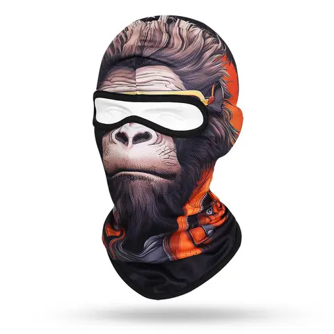Ny 3D Katt Hund Tiger Söt Djur Balaklava, Motorcykel Motocross Mössa Hjälmfoder, Biker Halsvärmare Ansiktsmössa, Cykelhuvudbonad, 10 best sales huvudbonad - №7
