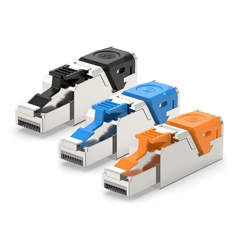 Złącze ZoeRax Cat8 Cat7 Cat6A RJ45 40Gbps Ekranowane złącze Ethernetowe z bez narzędziową konserwacją przewodów 22-26AWG STP — zdjęcie produktu 7