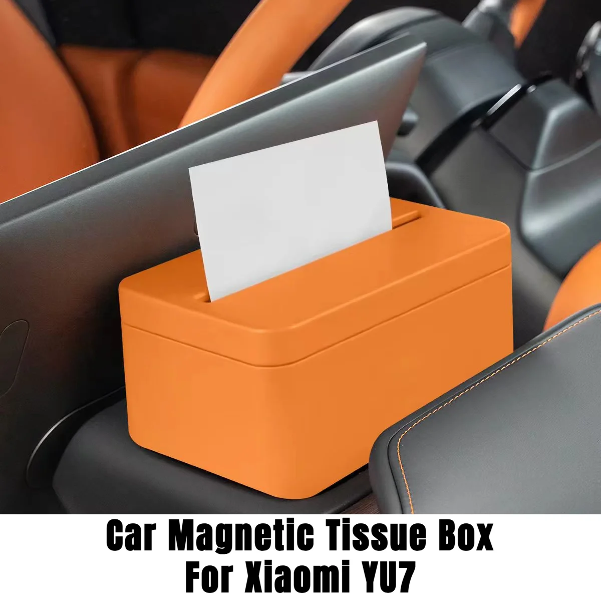 For Xiaomi YU7 Car Magnetic Tissue Box Vehicle-Grade Screen Rear Tissue Storage Holder Original Color Strong Magnet Tissue Box