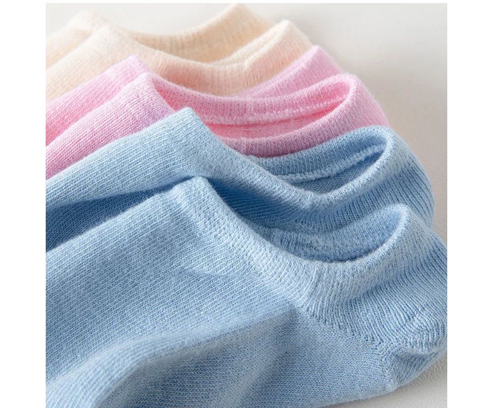 5 Paar Sommer unsichtbare Zehen socken Frau Mädchen Baumwolle dünne feste weiche flache Mund atmungsaktive Deodorant No Show 5 Fingers ocken – Detail 4