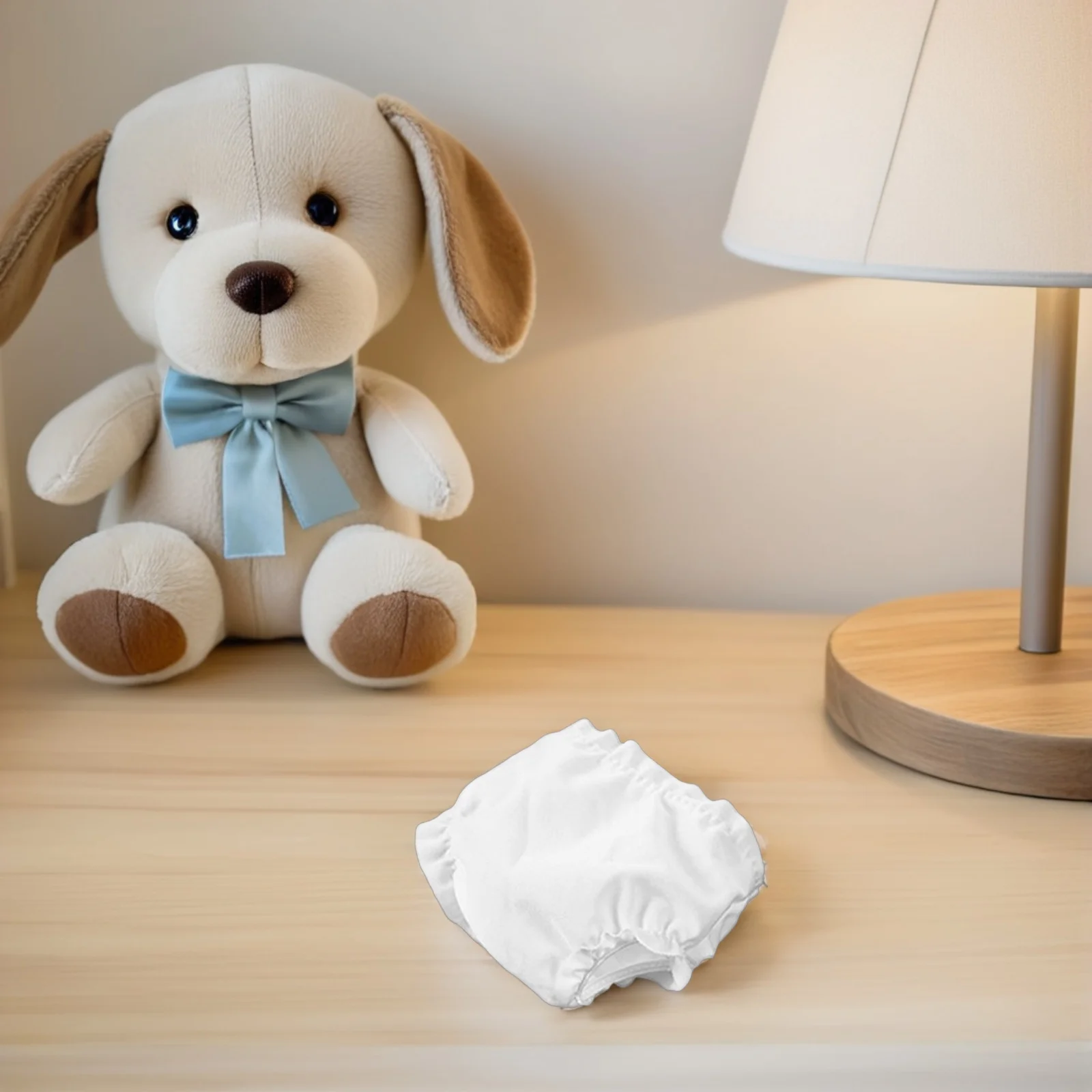 

20Pcs Baby Underwear Set 10 Inch Soft Reusable Diapers for Newborn Pretend Play Accessories White Play Underwear