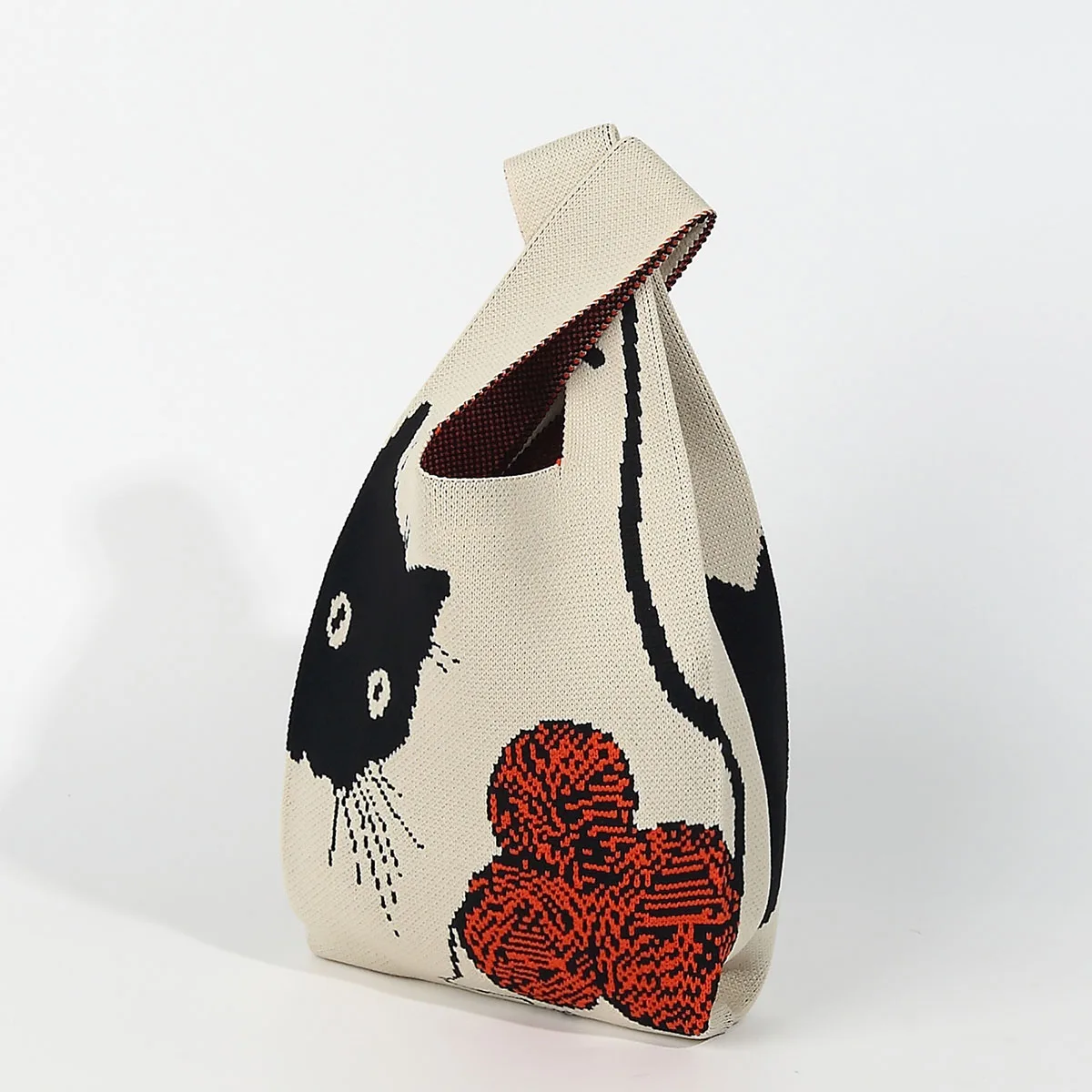 

Cute Cat Wool Knitted Handbag, Warm and Soft, Suitable for Mothers and Children, Durable and Lightweight, Portable Mobile Phone Glasses, Suitable for All Seasons