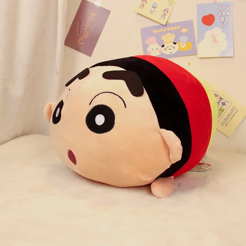 Anime Crayon Shin-chan peluche bambola cartone animato genuino cuscino Kawaii bambino giocattolo regalo di compleanno carino divano cuscino