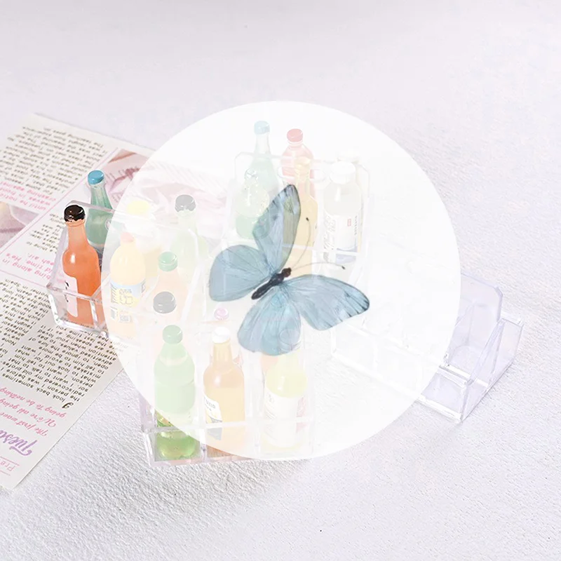 Pacote duplo compacto de garrafa de bebida e leite; Adereços ideais para cenário de comida de casa de boneca, conjunto de decoração de brinquedos