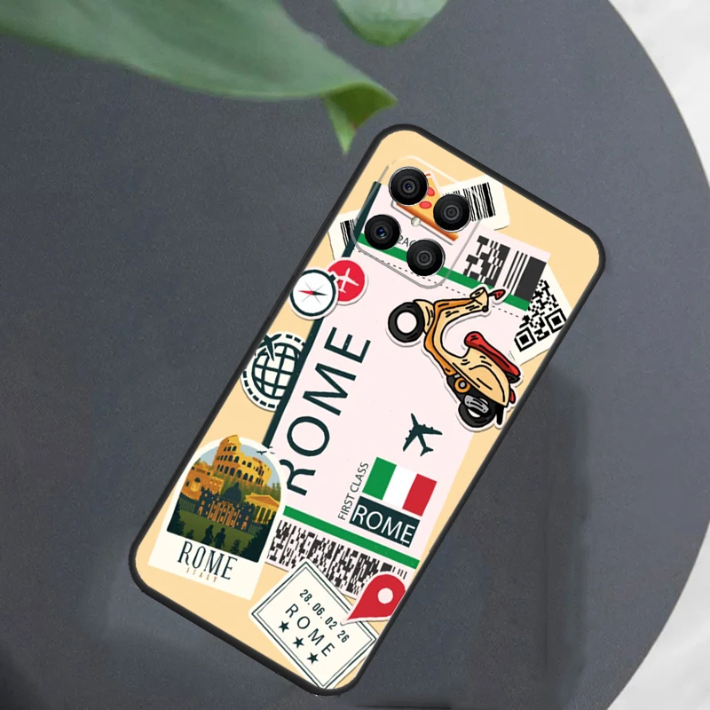 حافظة New York TOKYO Traveltickets لهاتف Honor Magic 8 7 6 5 Pro لهاتف Honor X9c X9b X9a X8a X8b 50 70 90 200 400 Lite