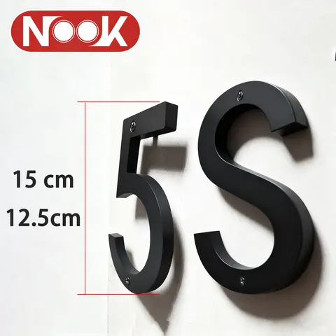 5-6inch Entrance Sign for Home Exterior House Numbers 3D Digital and Letter Signage Acrylic Font DIY Address Street Villa Number