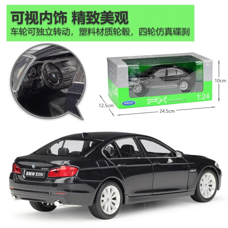 Welly 1:24 Bmw 5 Series Sedan 535i Imitation Alloy Car Model Adult
