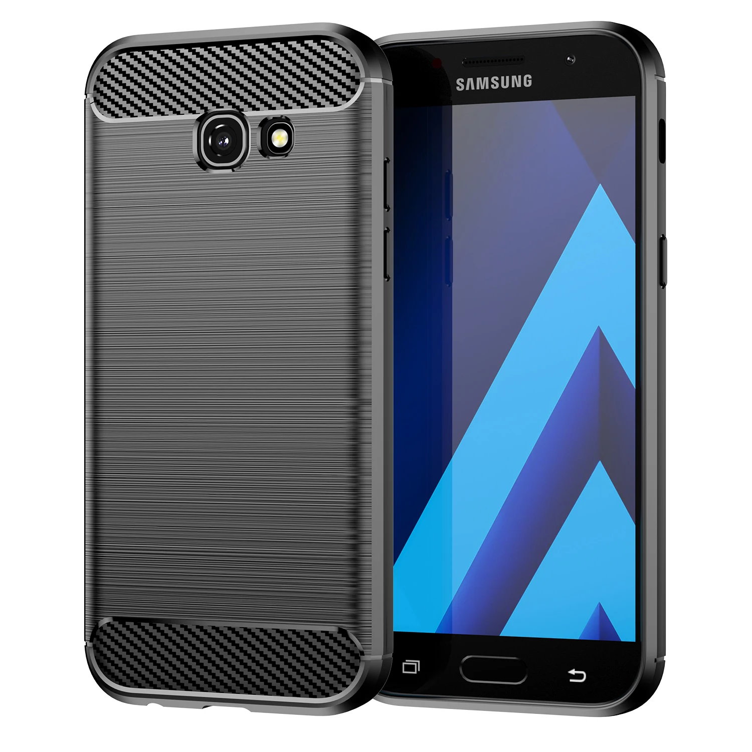 Shockproof Case for Samsung A5 2017 Galaxy A7 2017 Soft Silicone Phone Cover for galaxy a3 2017 Carbon Fiber Cases Fundas