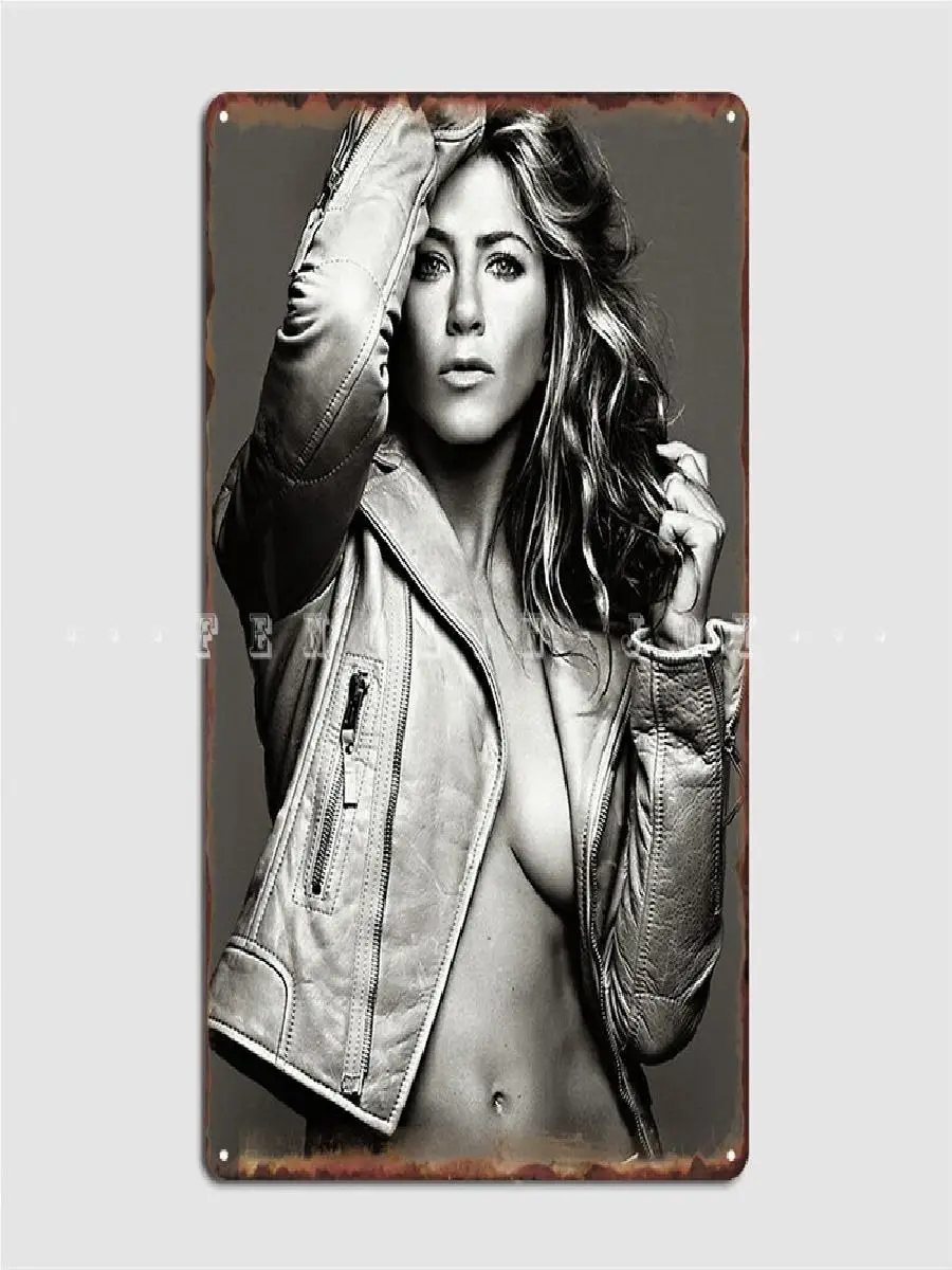 Jennifer Aniston Metal Wall Art Poster  Vintage Cinema Tin Sign for Living Room Decor Home Theater Decoration Classic Movie Star