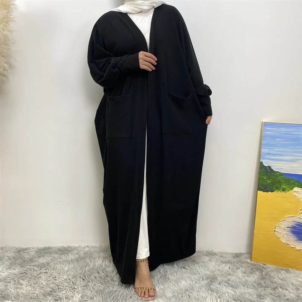 Modest Abaya Ramadan Muslim Fashion Dubai Abaya Long Hijab Dresses with Belt Islam Clothing Abayas African Dresses for Women Kaf