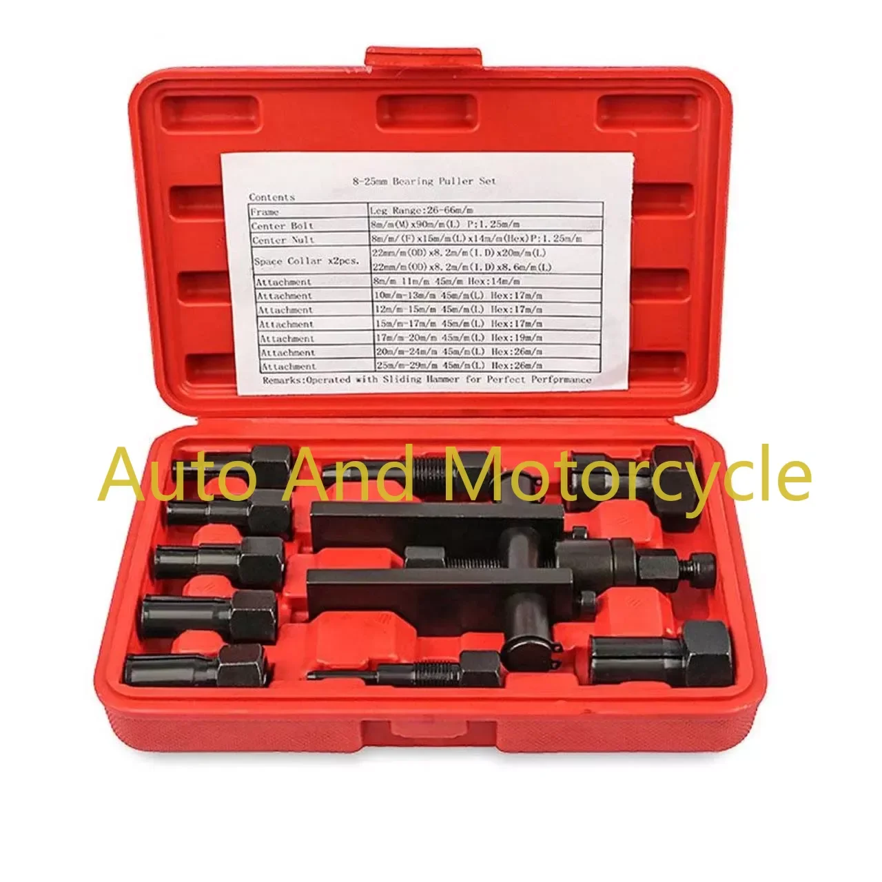 

Motorcycle Internal Bearing Puller Tool Hand Tool Set Inner Bearing Puller Kits for Motorbikes Repair Remover Tools Accessories