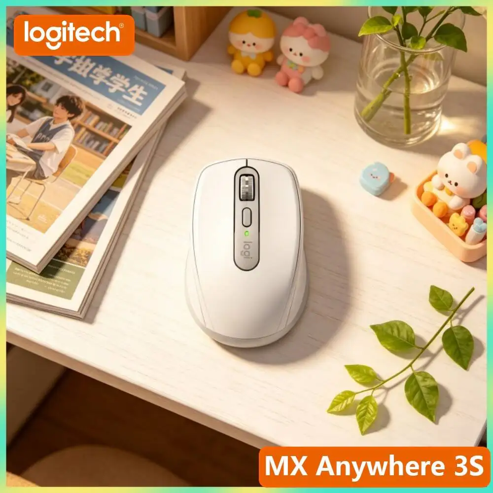 Durable MX Anywhere 3S - 8000 DPI, Hyper-Scroll, Silent Click, Ideal for Perfume Freelance Designer & Travel Work
