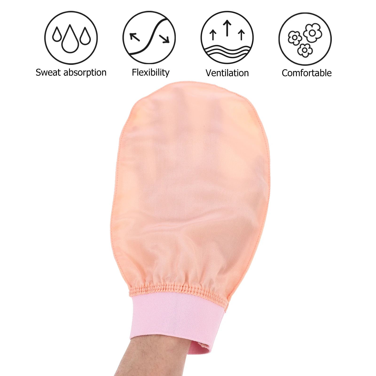 

Silk Bath Towel Body Wash Glove 1 Pc Exfoliating Gloves Scrubber for Women Pink Soft Cleansing Shower Bathing Foam