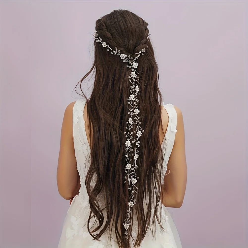 여성을위한 크리스탈 진주 머리띠 헤어 밴드 신부 라인 석 신부 머리띠 티아라 신부 웨딩 헤어 액세서리 쥬얼리 선물