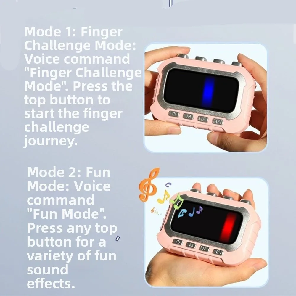 Juego de ritmo musical electrónico, entrenamiento de velocidad manual, prensa rápida, juguete antiestrés con yema del dedo para niños, máquina de juego de rompecabezas educativo iluminada