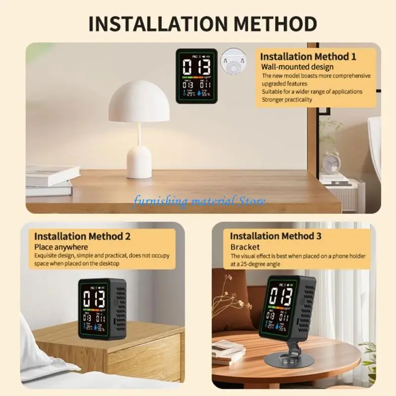 

Y5GD Air Quality Tester for Realtime PM2.5 PM10 PM1.0 Temperature Humidity Detection