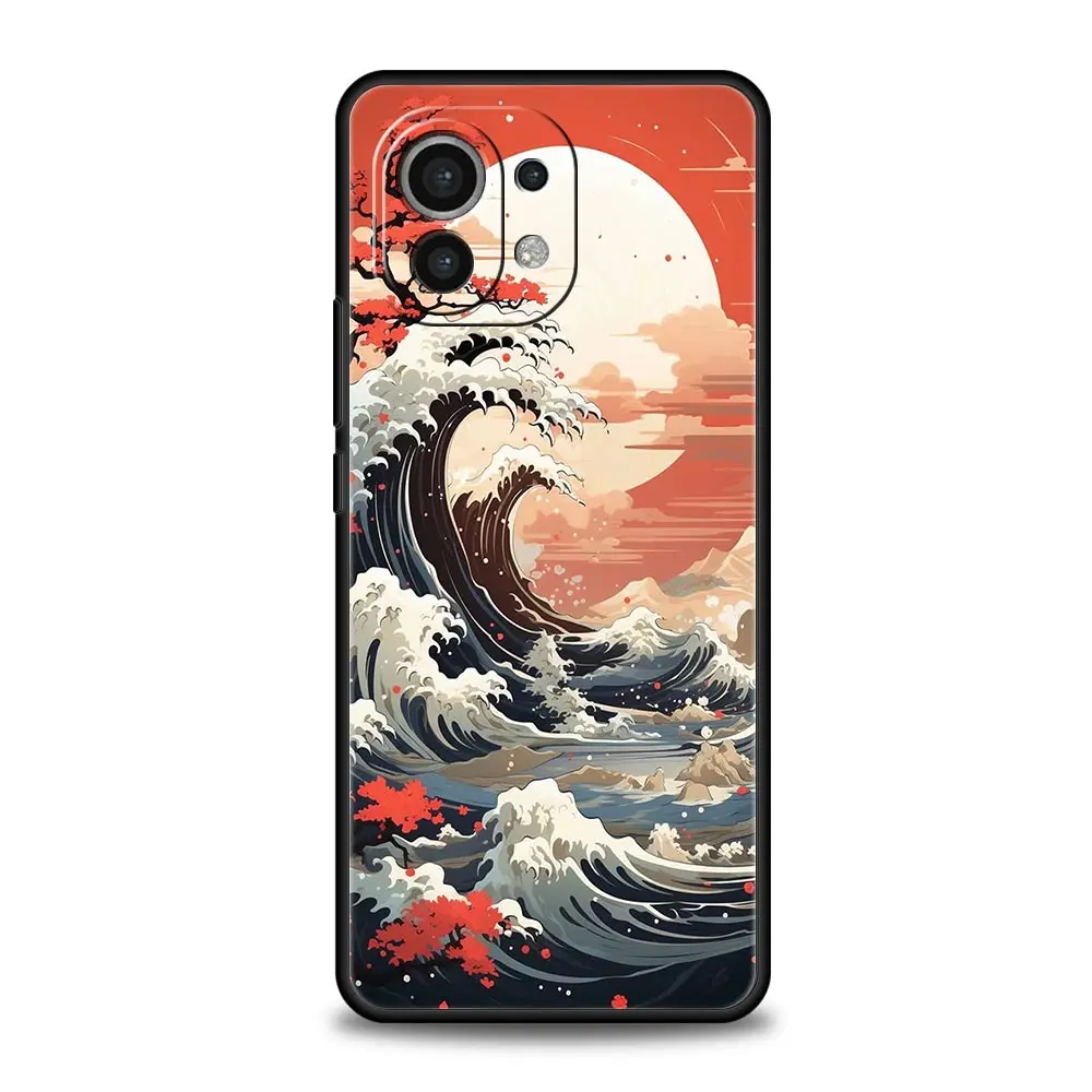 Japanese Landscape Phone Case For Xiaomi 14 13T 12T Pro 12 13 11 Ultra Mi Note 10 Lite 10T 5G 11X Pro 11T 11i 9T Silicone Cover