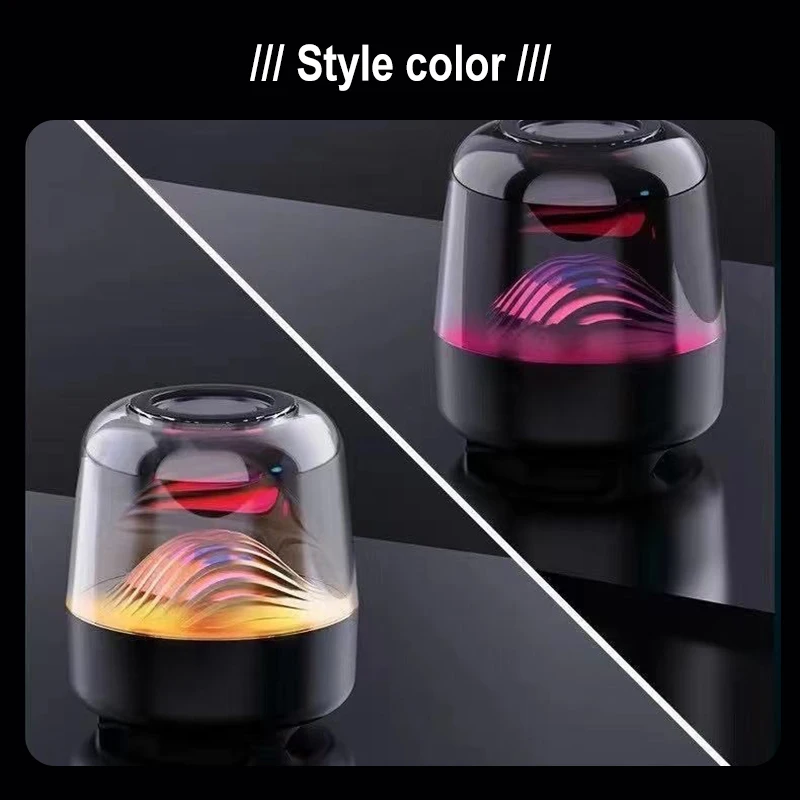 TWS 페어링 기능을 갖춘 LED 멀티컬러 주변 스피커 – 크리스마스 장식을 위한 TF 카드 슬롯이 있는 휴대용 Bluetooth 사운드 시스템