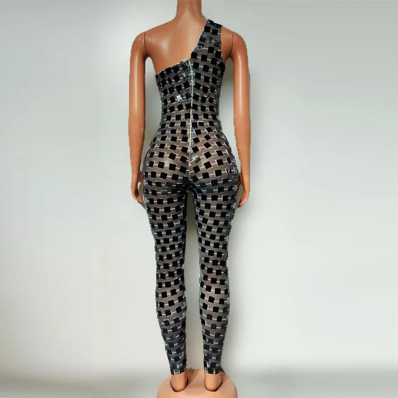 Spiegel Overall Frauen Party Jazz Kleidung Nachtclub Dj Ds Pole Dance Outfit Drag Queen Kostüm Bühne Tragen