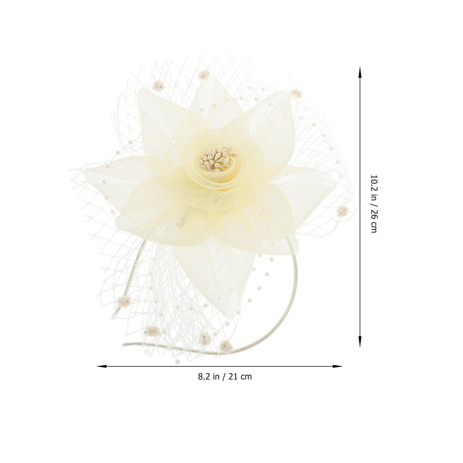 Fascinator Headpiece for Women Mesh Design Delicate Elegant Hair Accessory Perfect for Wedding Christmas New Year Valentine's