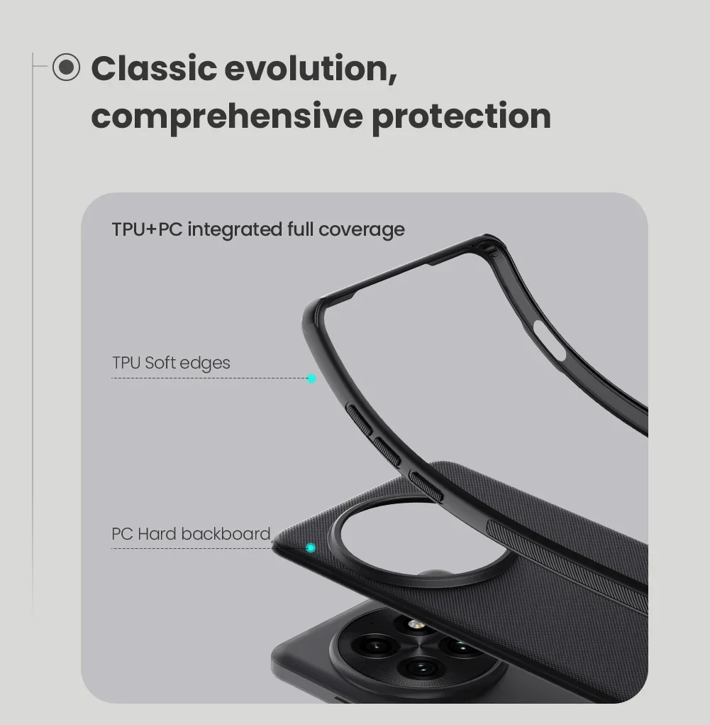 für OnePlus 16 / 15 / 13 5G Hülle Nillkin Super Frosted Shield Ultradünne Harte Magsafe Magnetische Schlanke Weiche Kanten Rückseite – Detail 9