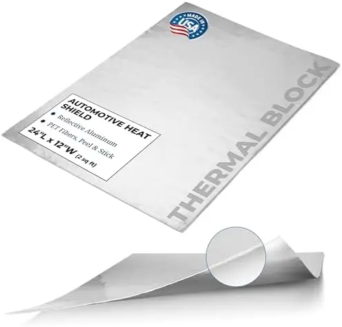 

Теплоотражающий экран Second Skin Thermal Block Heat Shield - 12"x24" для автомобильных ограждений и выхлопных систем | Сделано в США