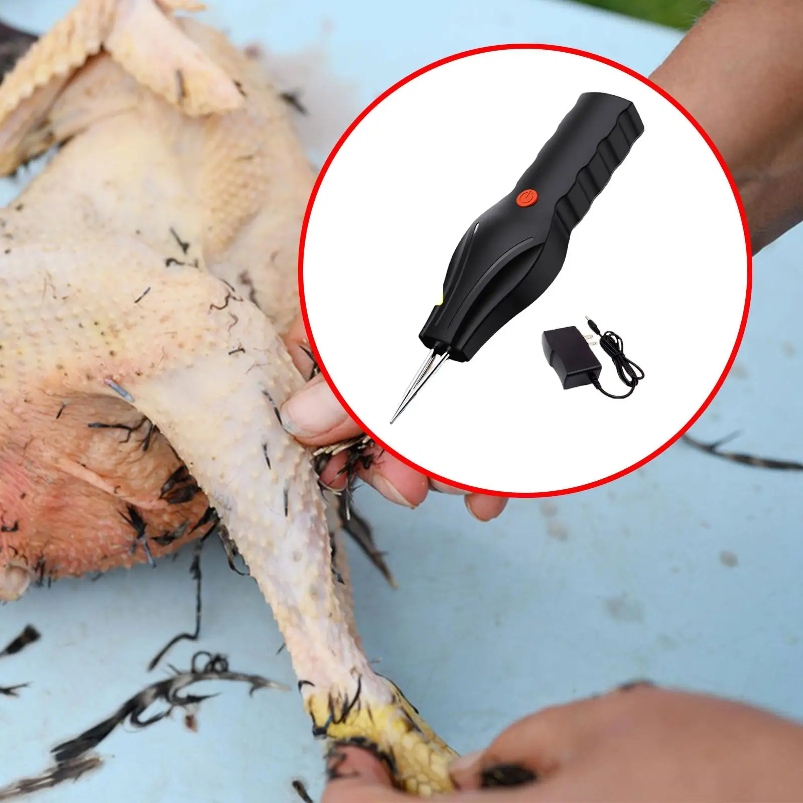 Electric Poultry Plucker Dehairing Epilator Kitchen Gadget Small Feather Removal Machine for Turkey Chicken Goose Plucking Duck