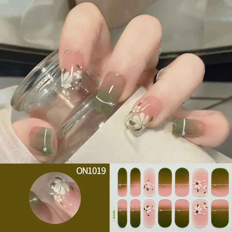 Cat Magnetic Semi Cured Gel Nail Stickers UV/LED Baking Lamp Gel Nail Paste Wraps Gel Polish Color Design Fashion Transparent