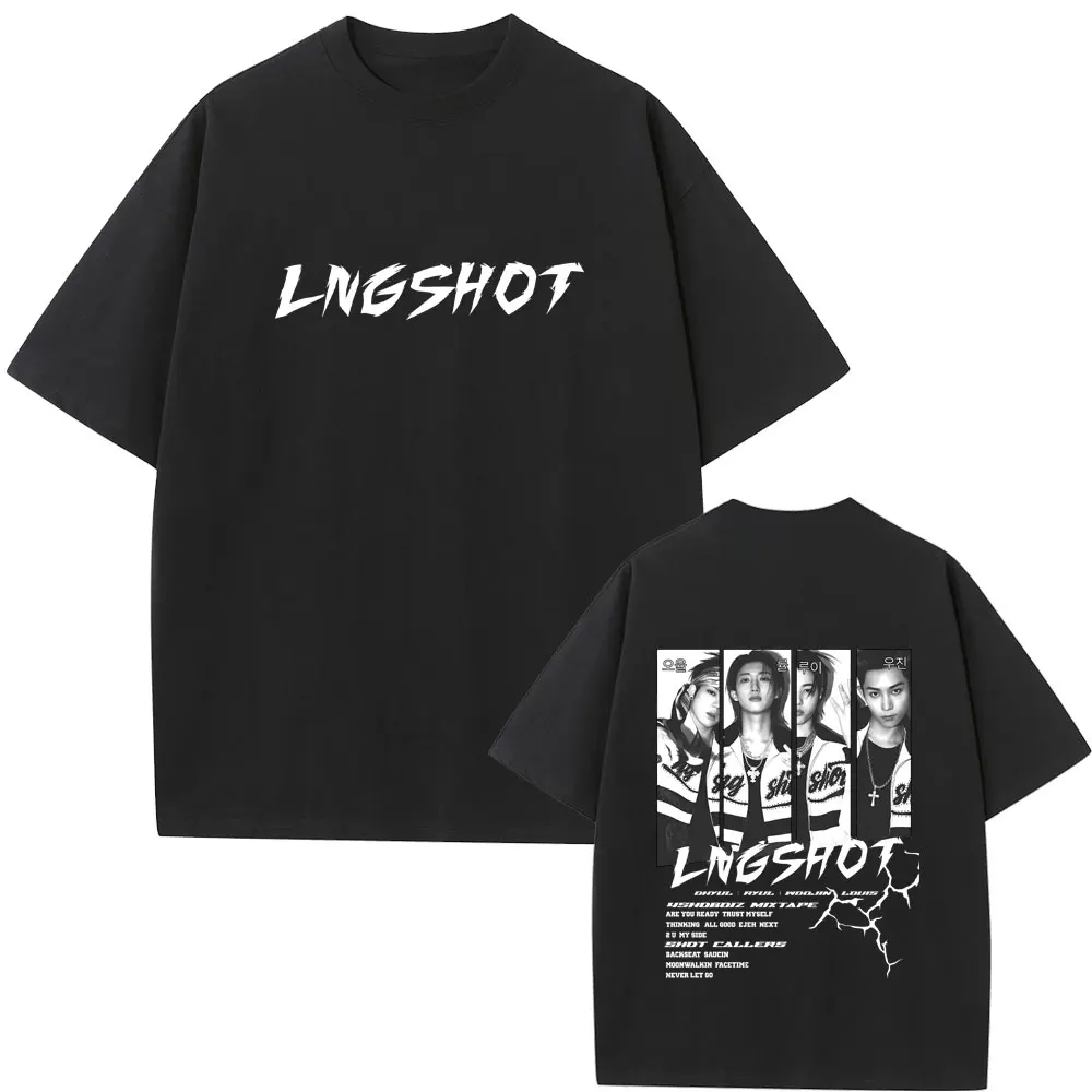 Korean Band Lngshot 4SHOBOIZ MIXTAPE Shot Callers T-shirt Men Women Kpop Fashion Streetwear Unisex Casual Soft Cotton T Shirts