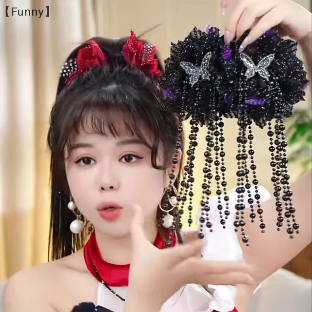 Vintage Tassel Flowers Hair Claw Exquisite Floral Shark Clip Spinki do włosów Kobiety Temperament Nakrycia głowy Akcesoria do włosów Prezenty dla dziewczynek