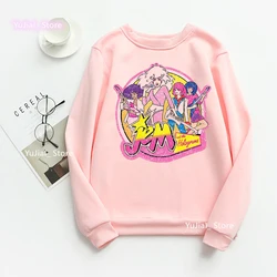 Jem And The Holograms Cartoon Print Hoodies Women'S Clothing Funny Fashion Hip Hop Sweatshirt Femme Harajuku Kawaii Jumper